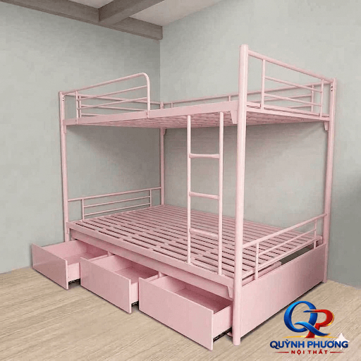 giuong-sat-2-tang-co-hoc-mau-hong Giường sắt 2 tầng có hộc