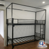Giường tầng sắt Homestay có khung rèm